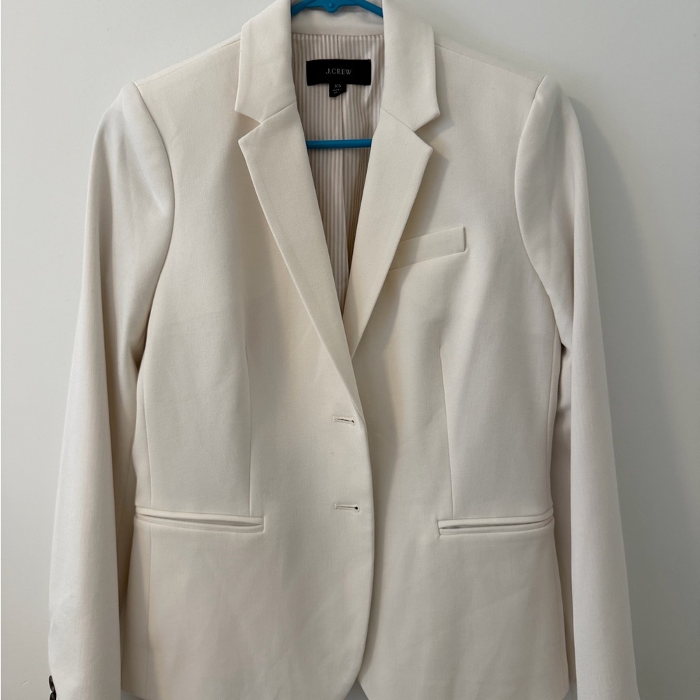 J. Crew Off-White Single-Breasted Blazer